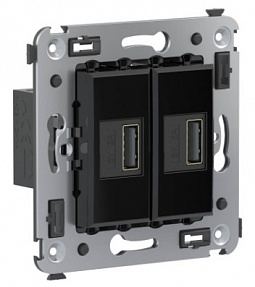 4402543 | USB зарядное устройство в стену, "Avanti", "Черный квадрат"